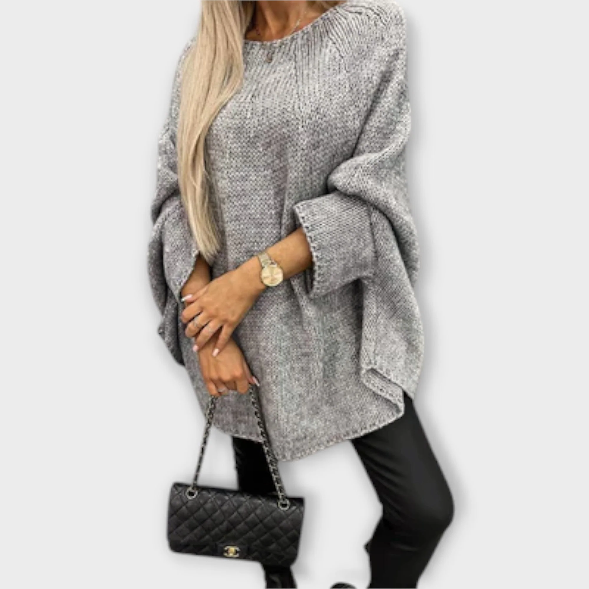 Isabelle - Elegancki Sweter Damski z Okrągłym Dekoltem - Image 2