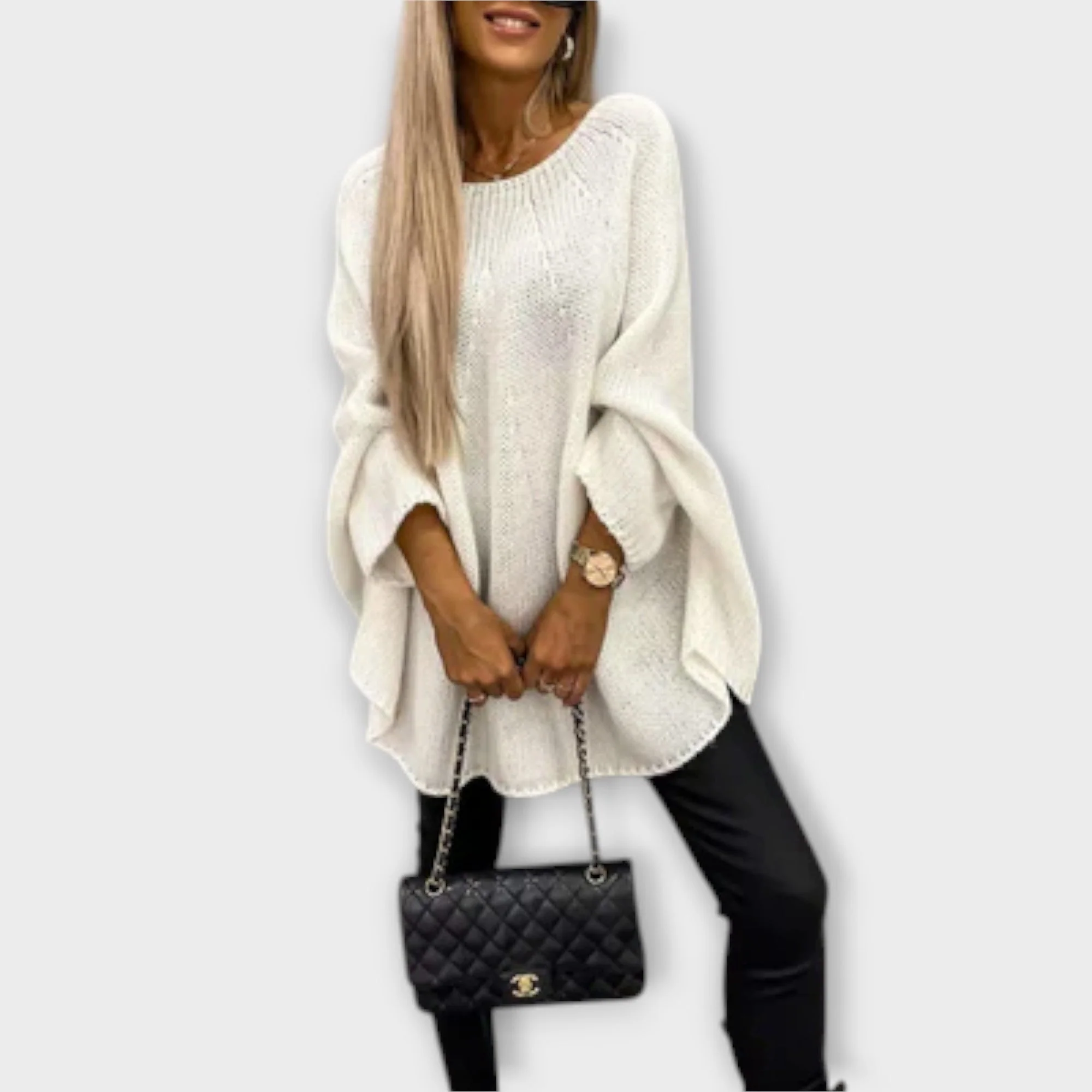 Isabelle - Elegancki Sweter Damski z Okrągłym Dekoltem - Image 3