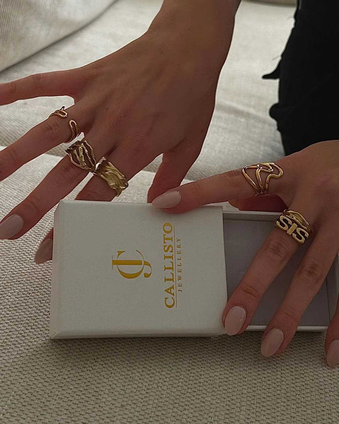 Jaylinette | Duży Pierścionek ze Złota 18K - Image 12