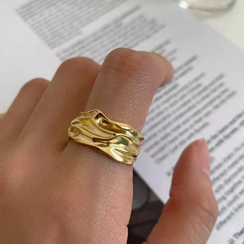 Jaylinette | Duży Pierścionek ze Złota 18K - Image 2