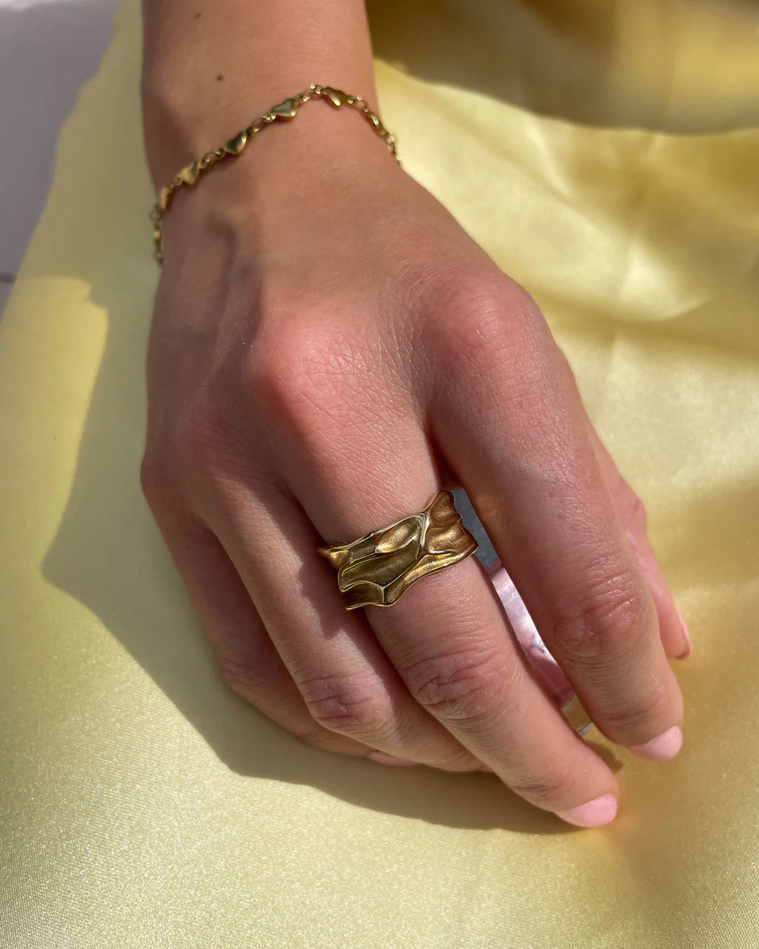 Jaylinette | Duży Pierścionek ze Złota 18K - Image 3