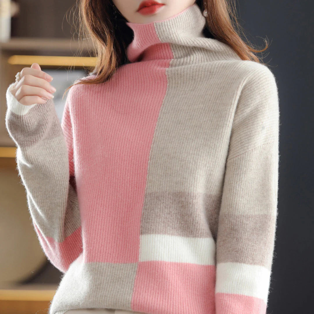 Joanna - Sweter z Wysokim Kołnierzem - Image 5