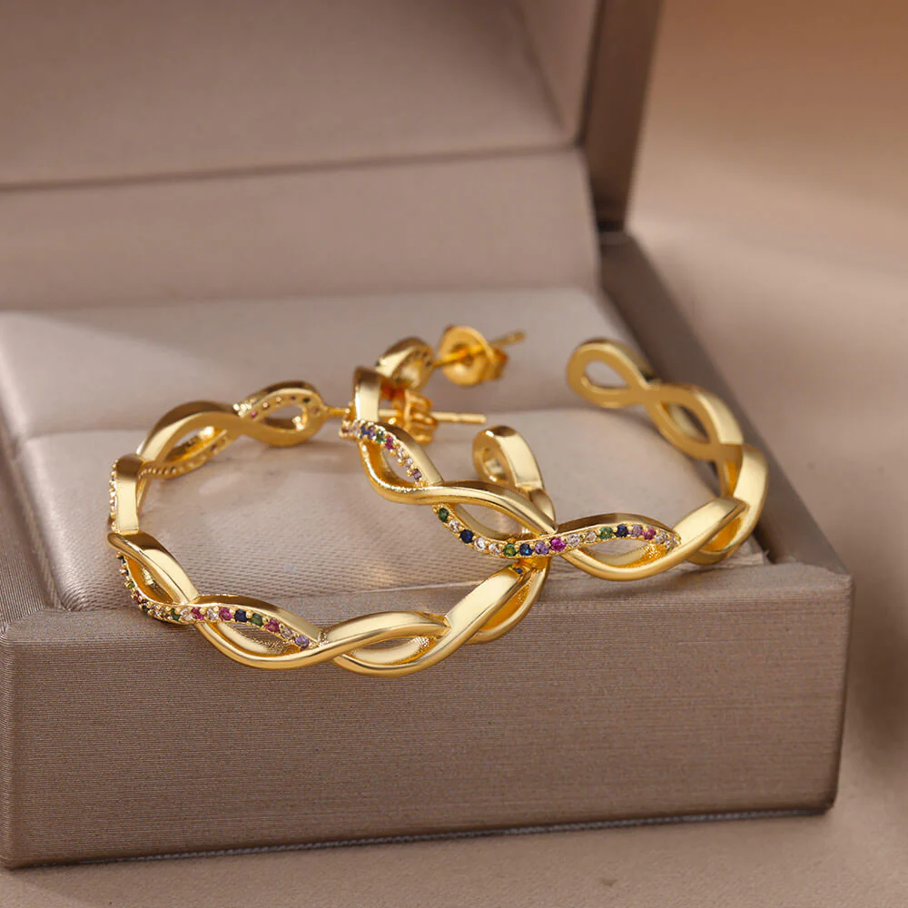 Julenyssa | Kolczyki Wave w Złocie 18K - Image 3