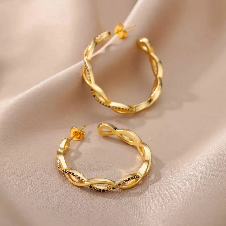 Julenyssa | Kolczyki Wave w Złocie 18K - Image 4