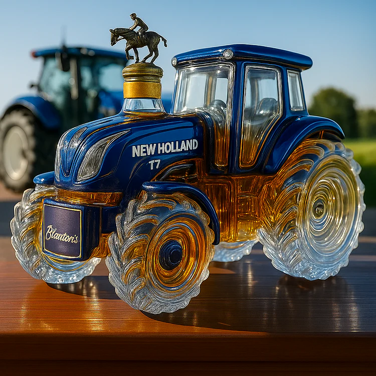 Klasyczna butelka whisky w kształcie traktora New Holland T7 - Image 3
