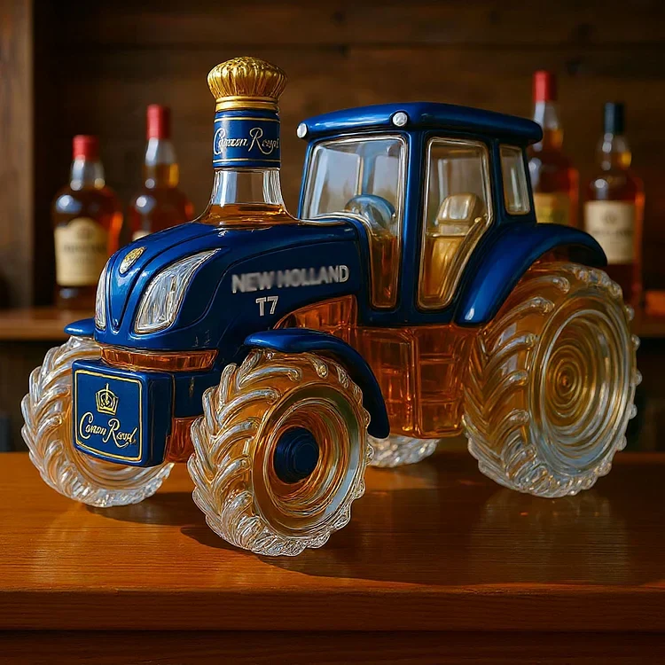 Klasyczna butelka whisky w kształcie traktora New Holland T7 - Image 5