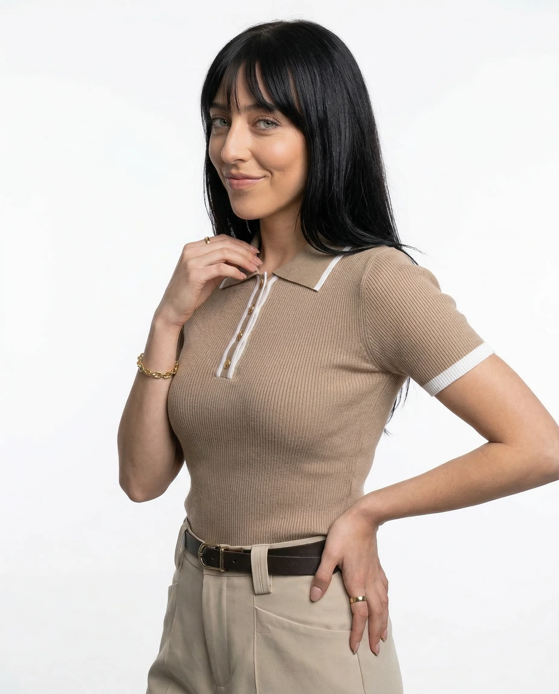 Koszulka polo Linea Contour z bawełny - Image 10