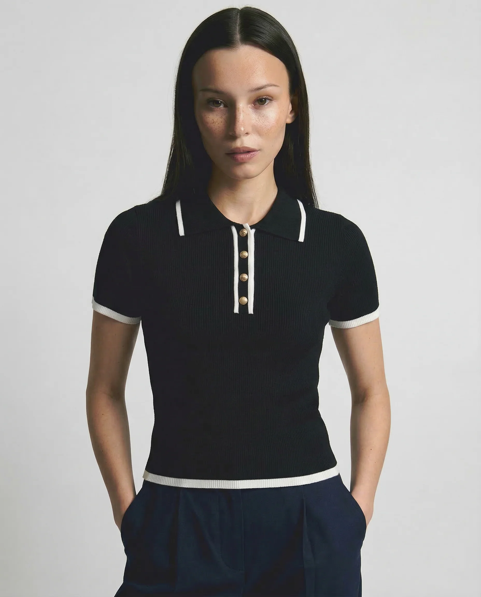 Koszulka polo Linea Contour z bawełny - Image 13
