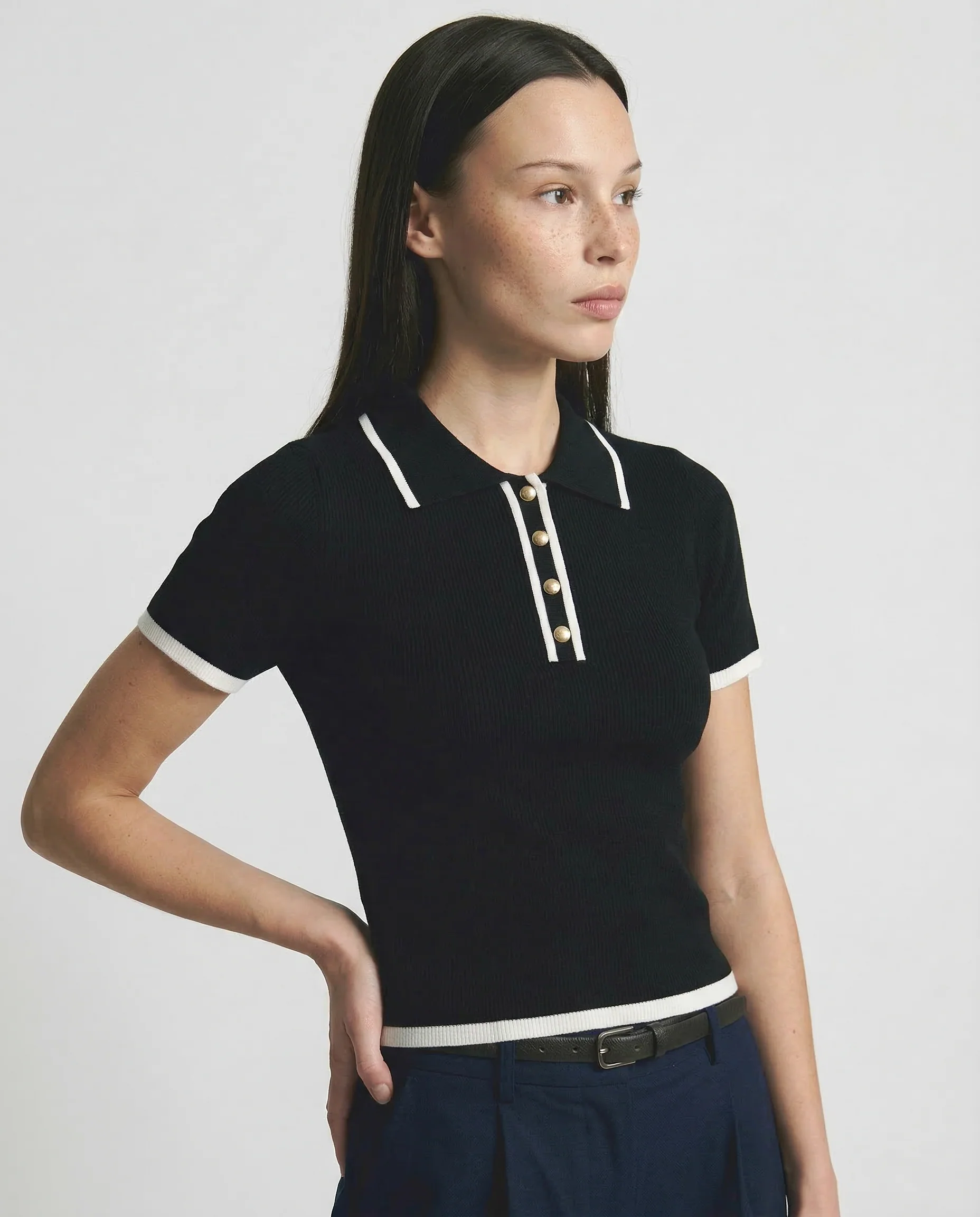 Koszulka polo Linea Contour z bawełny - Image 8