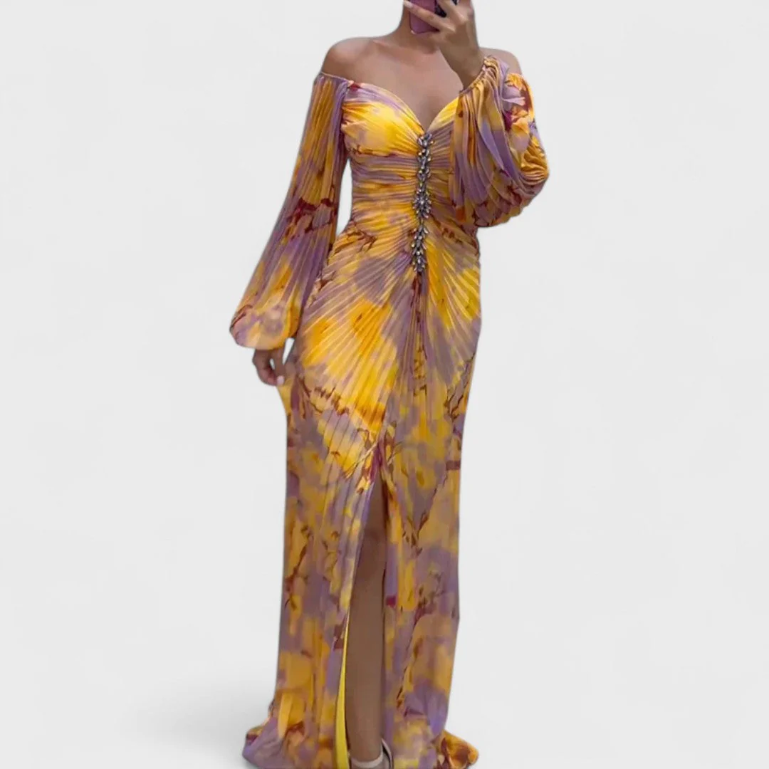 Kristine - Elegancka sukienka z dekoltem w serek - Image 3