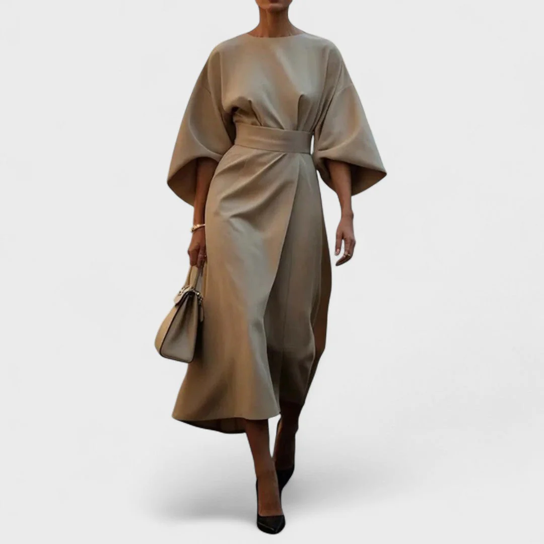 Louise - Elegancka sukienka z paskiem - Image 3