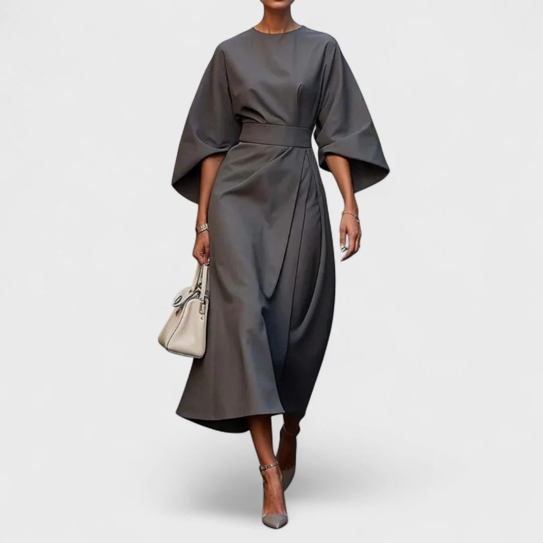 Louise - Elegancka sukienka z paskiem - Image 6