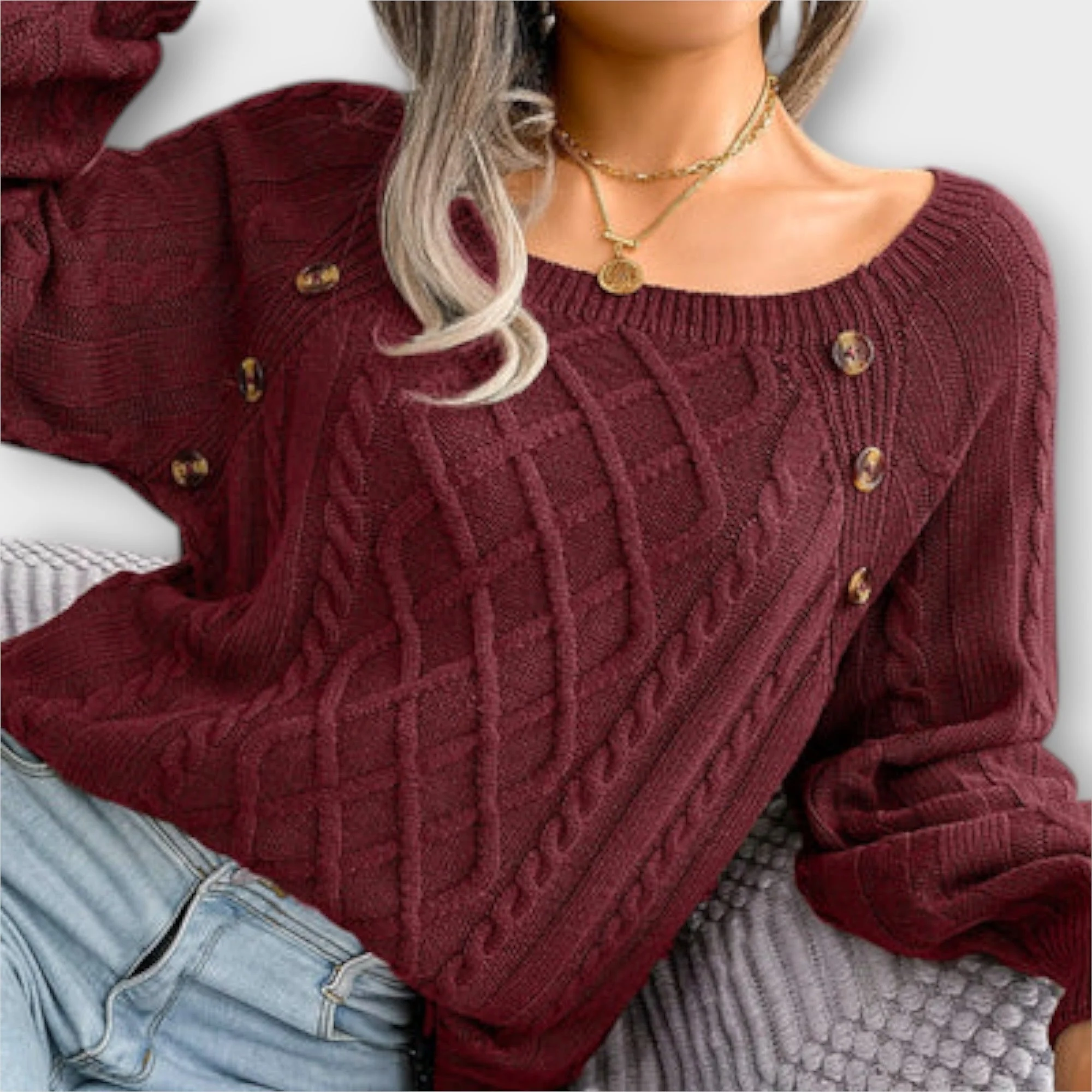 Malia - Sweter z guzikami - Image 3