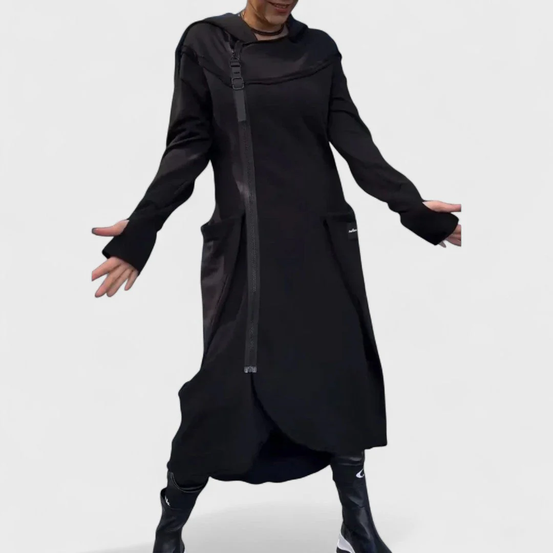 Mana - Długa bluza z kapturem i zamkiem w lekkim i oddychającym materiale - Image 6