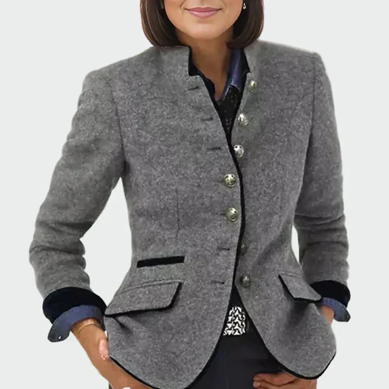 Mara - elegancka krótka kurtka z kieszeniami - Image 2