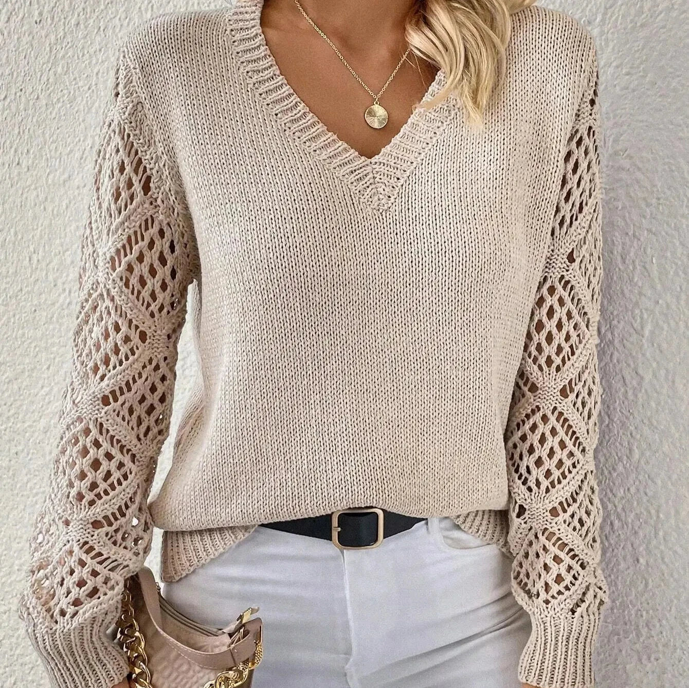 Martha - Sweter V-Neck Couture - Image 2
