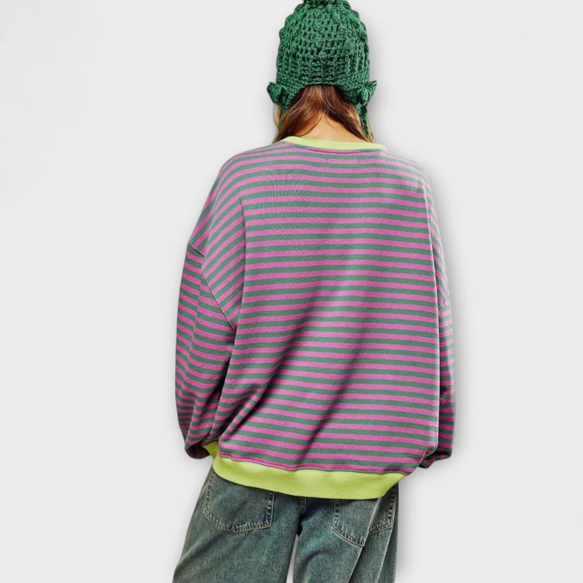 Mary - Sweter Oversize w Paski - Image 2