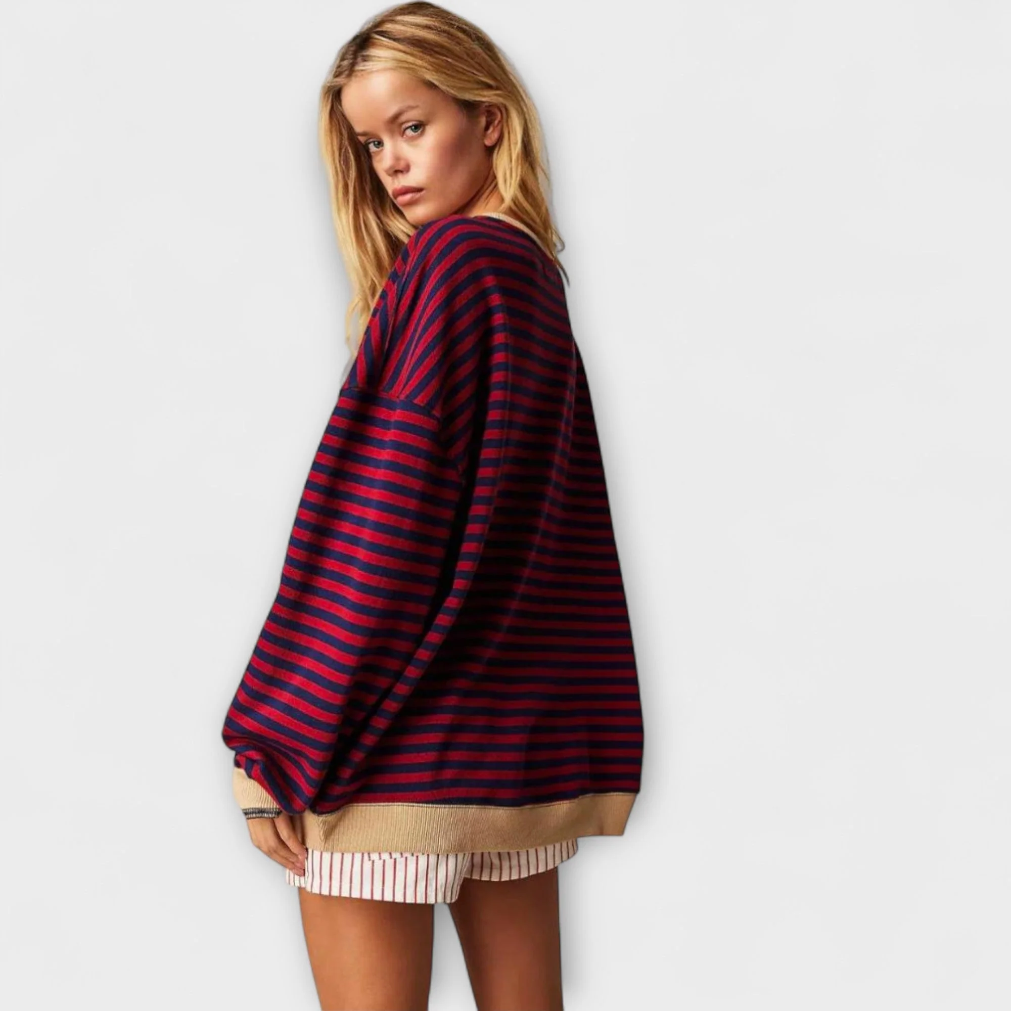 Mary - Sweter Oversize w Paski - Image 5