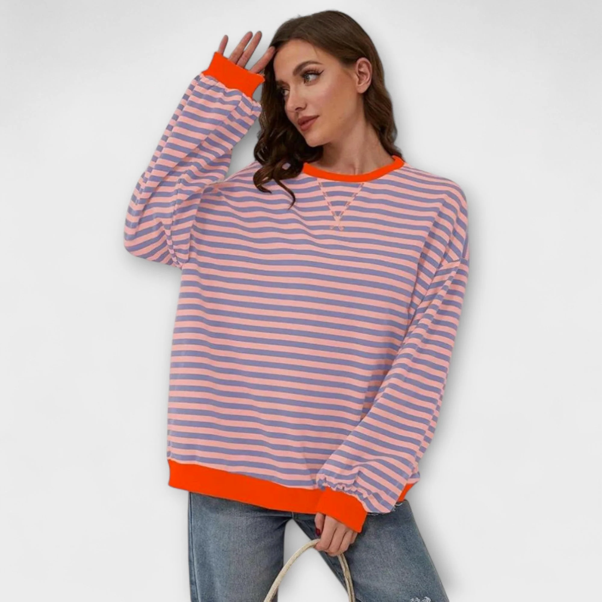 Mary - Sweter Oversize w Paski - Image 7