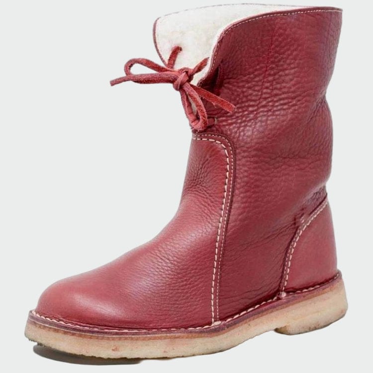 Męskie wodoodporne skórzane buty z wełnianą podszewką - Image 6