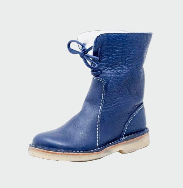 Męskie wodoodporne skórzane buty z wełnianą podszewką - Image 7