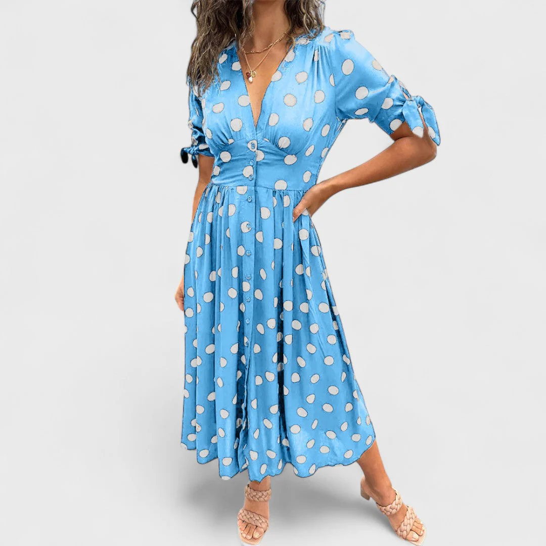 Monique - Elegancka Sukienka w Kropki - Image 6