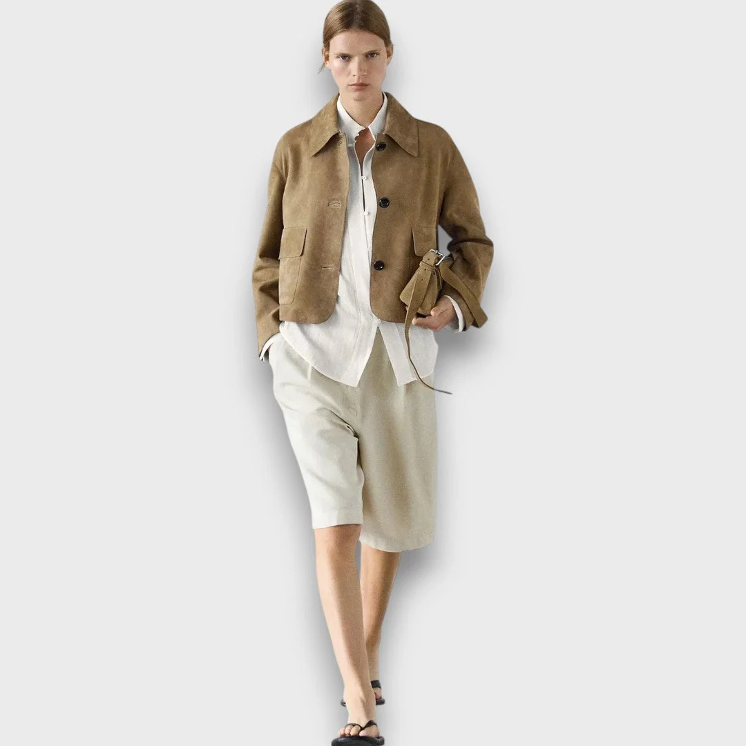 Naomi – Elegancka kurtka z zamszu o klasycznym kroju - Image 4