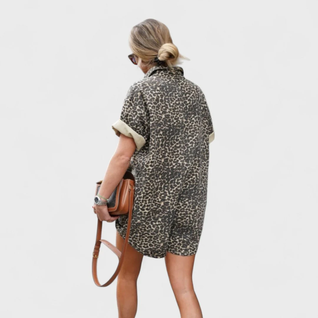 Nonette - Sukienka koszulowa w print leopardzi - Image 3