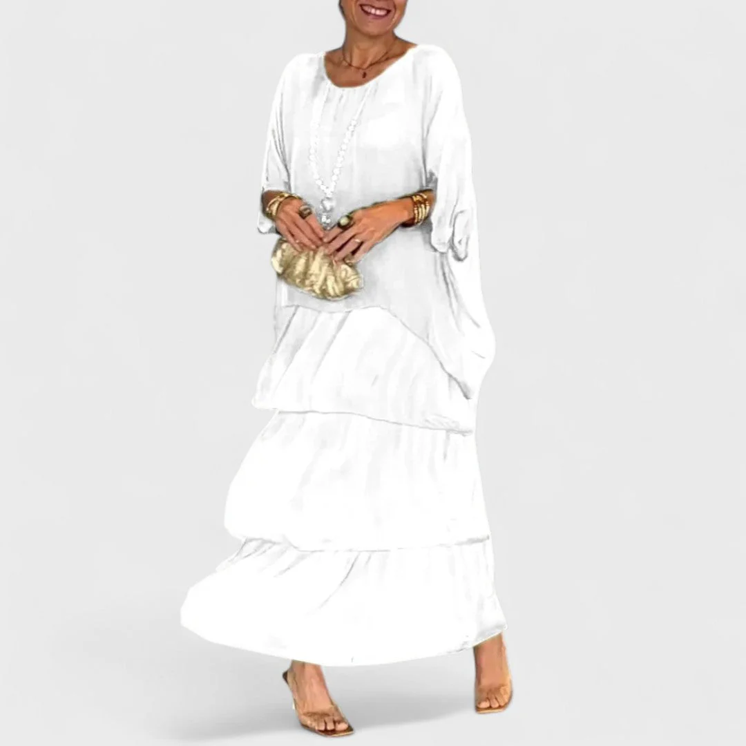 Nora - Elegancka sukienka casual boho z chiffon - Image 3