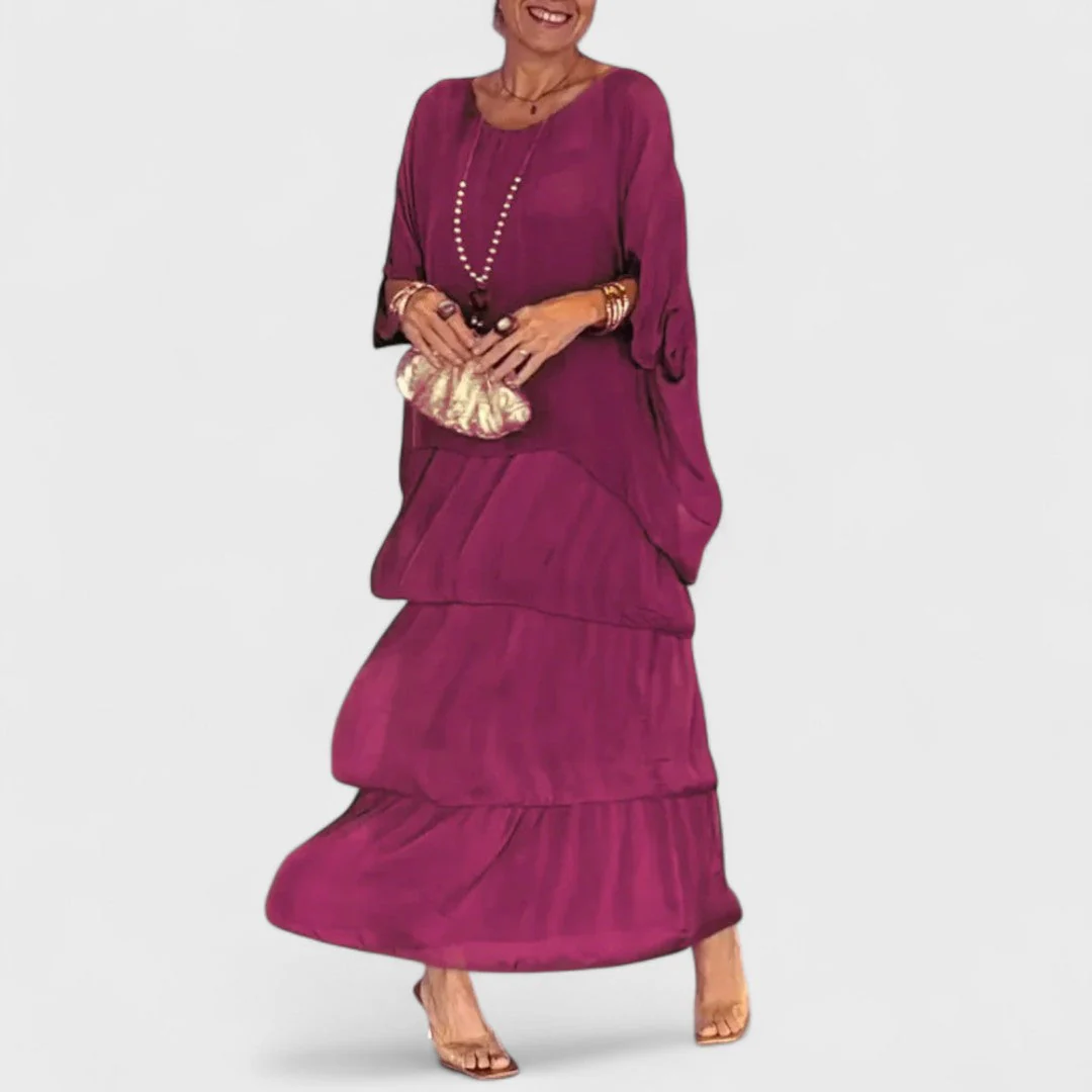 Nora - Elegancka sukienka casual boho z chiffon - Image 5