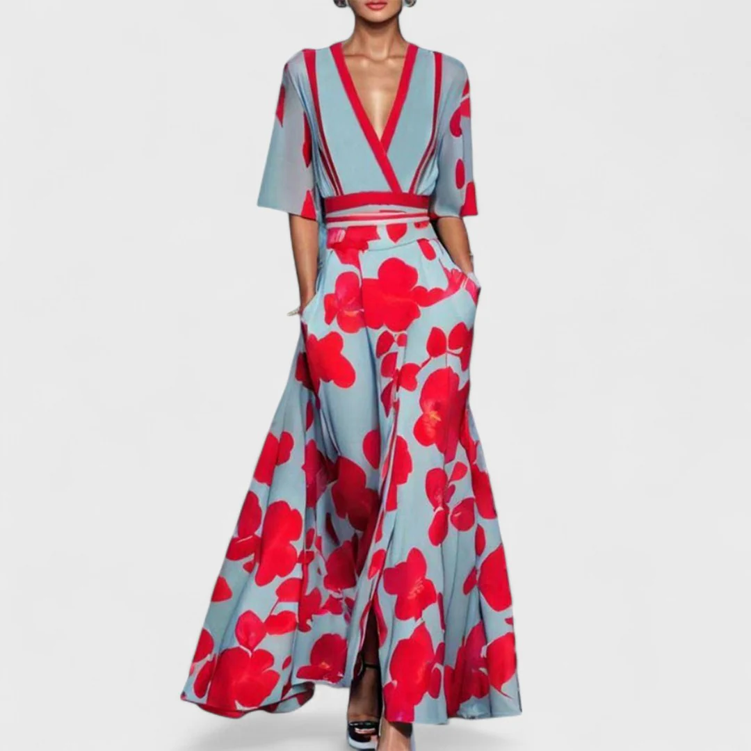 Océane - Elegancka maxi sukienka w kwiaty - Image 2