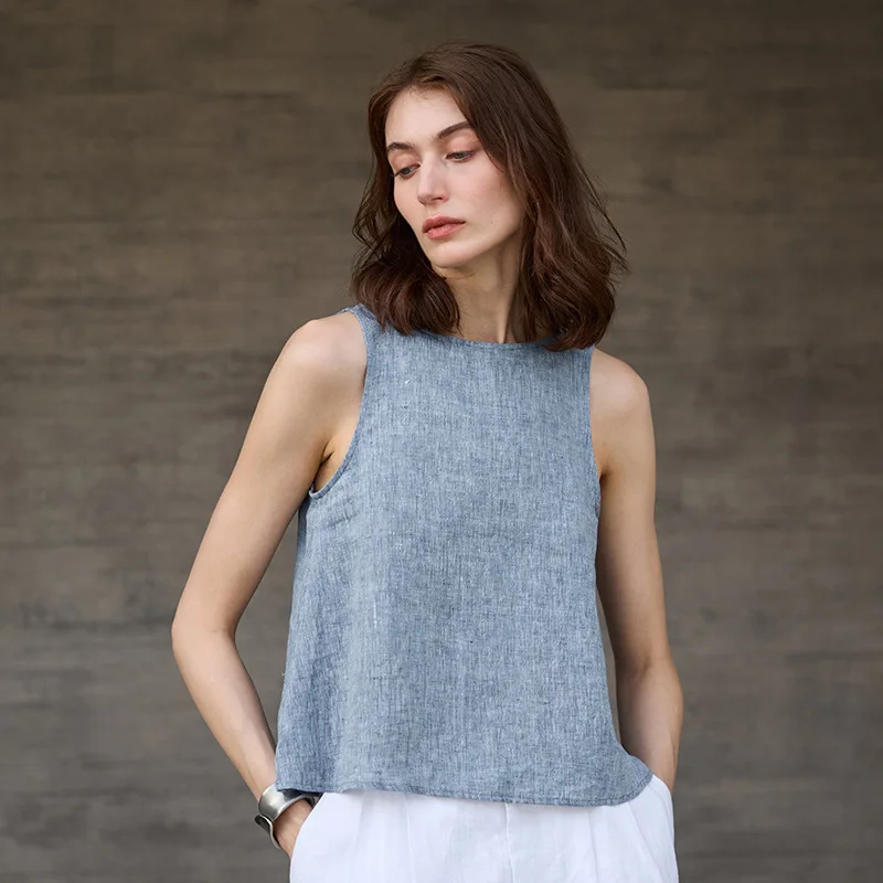 Odwracalna kamizelka z chambray - Image 14