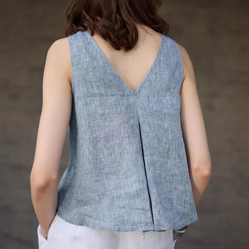 Odwracalna kamizelka z chambray - Image 4