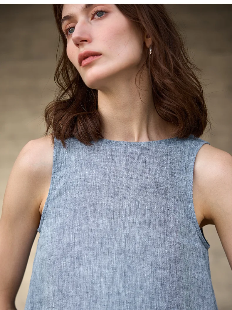 Odwracalna kamizelka z chambray - Image 8