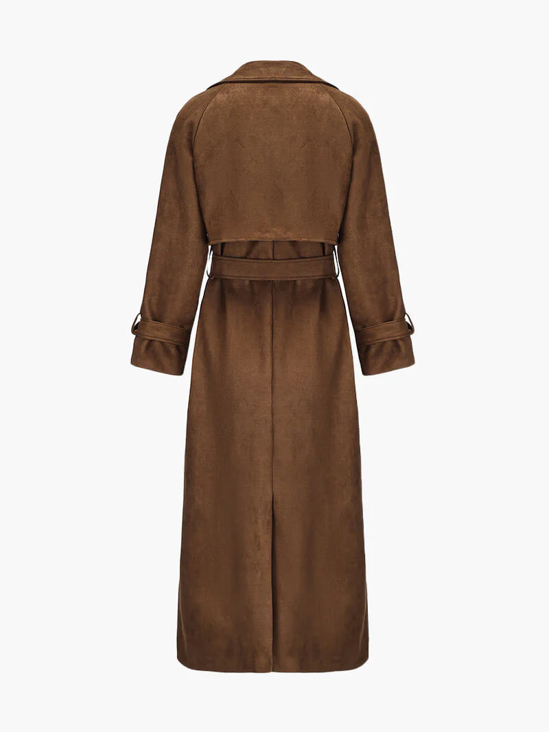 Płaszcz trench Molly z zamszu syntetycznego - Image 2
