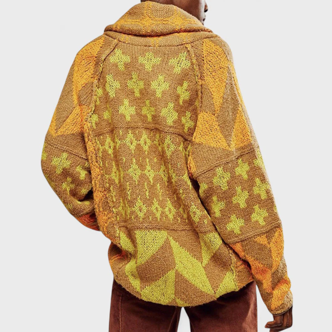 Portia - Kardigan vintage z kołnierzykiem button down i długim rękawem - Image 4