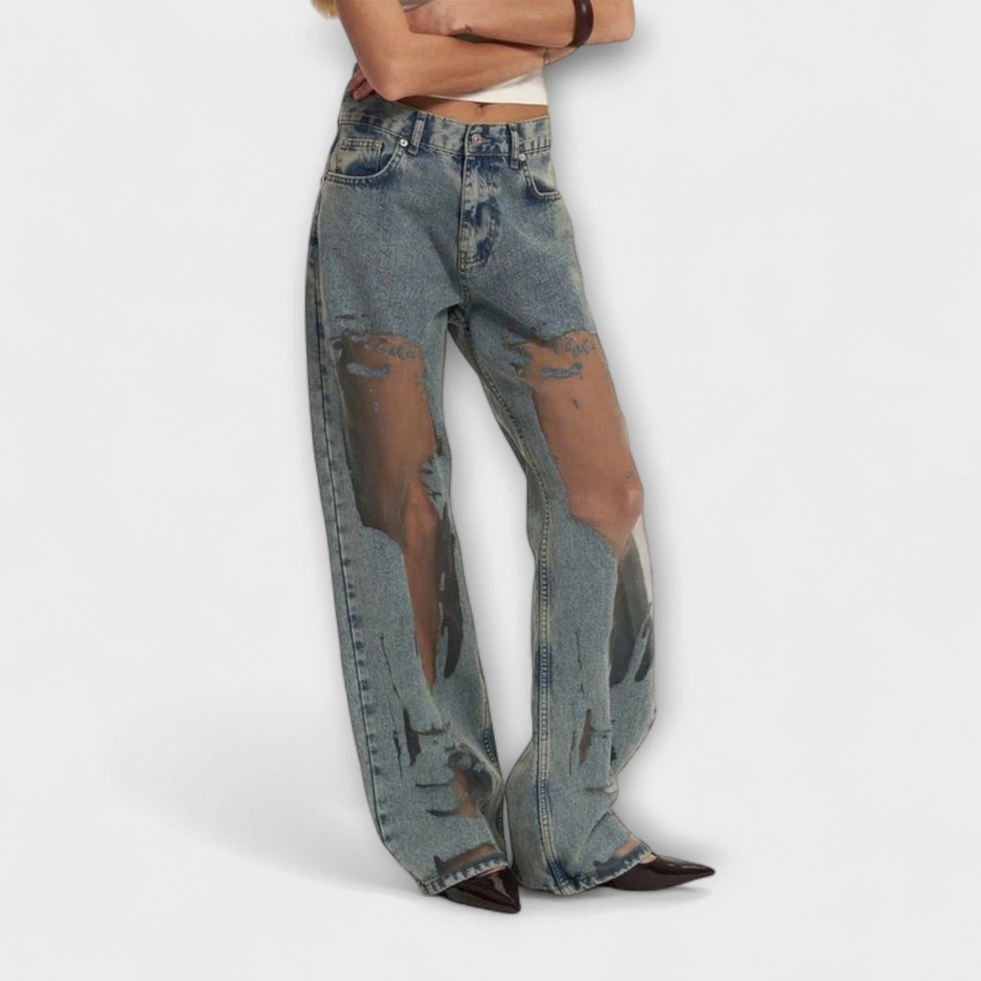 Rayne - Jeansy w Denim Blu Trasparente Trixie - Image 5