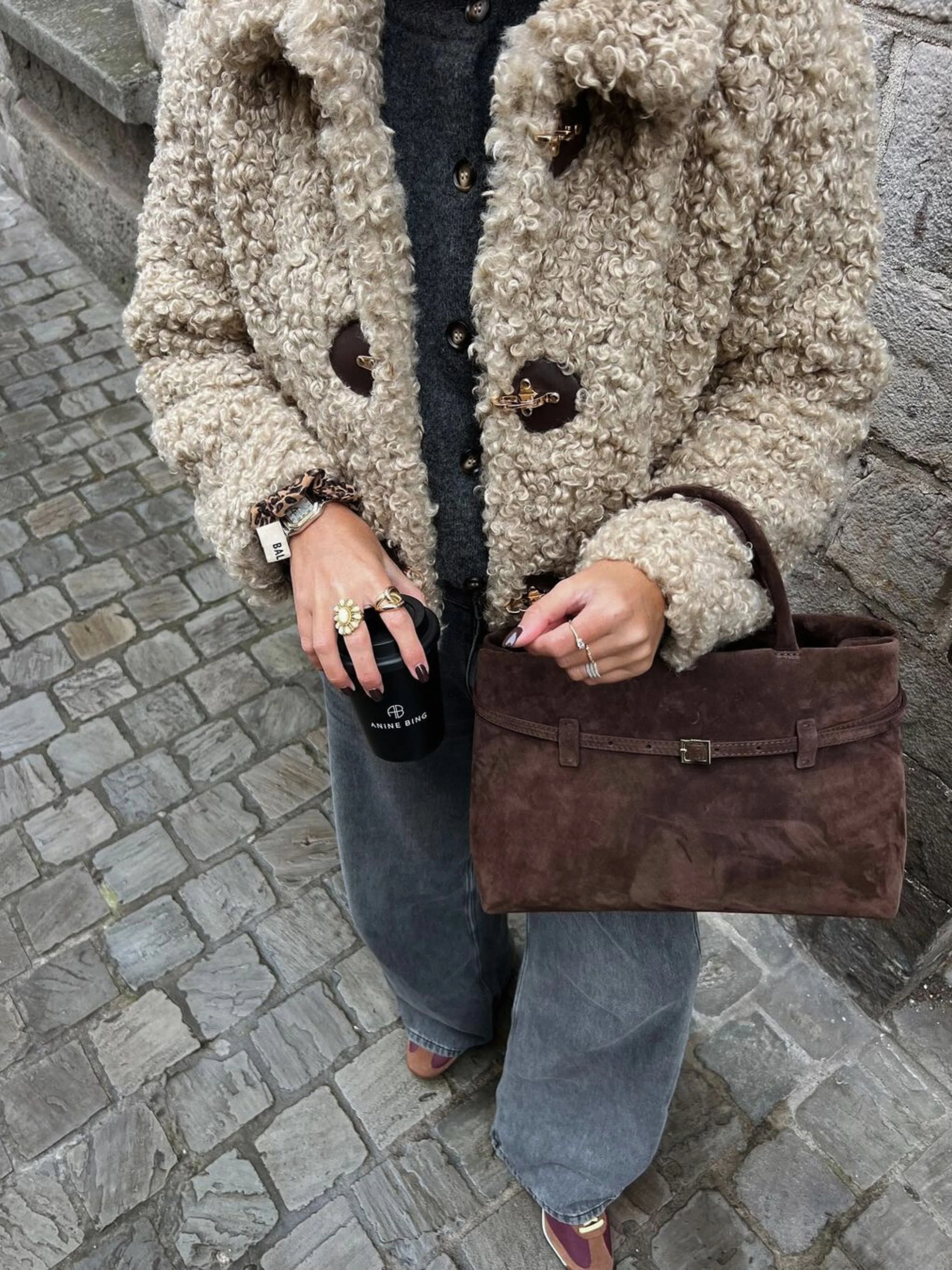 Rebecca | Torebka na ramię z luksusowej zamszowej skóry - Image 2