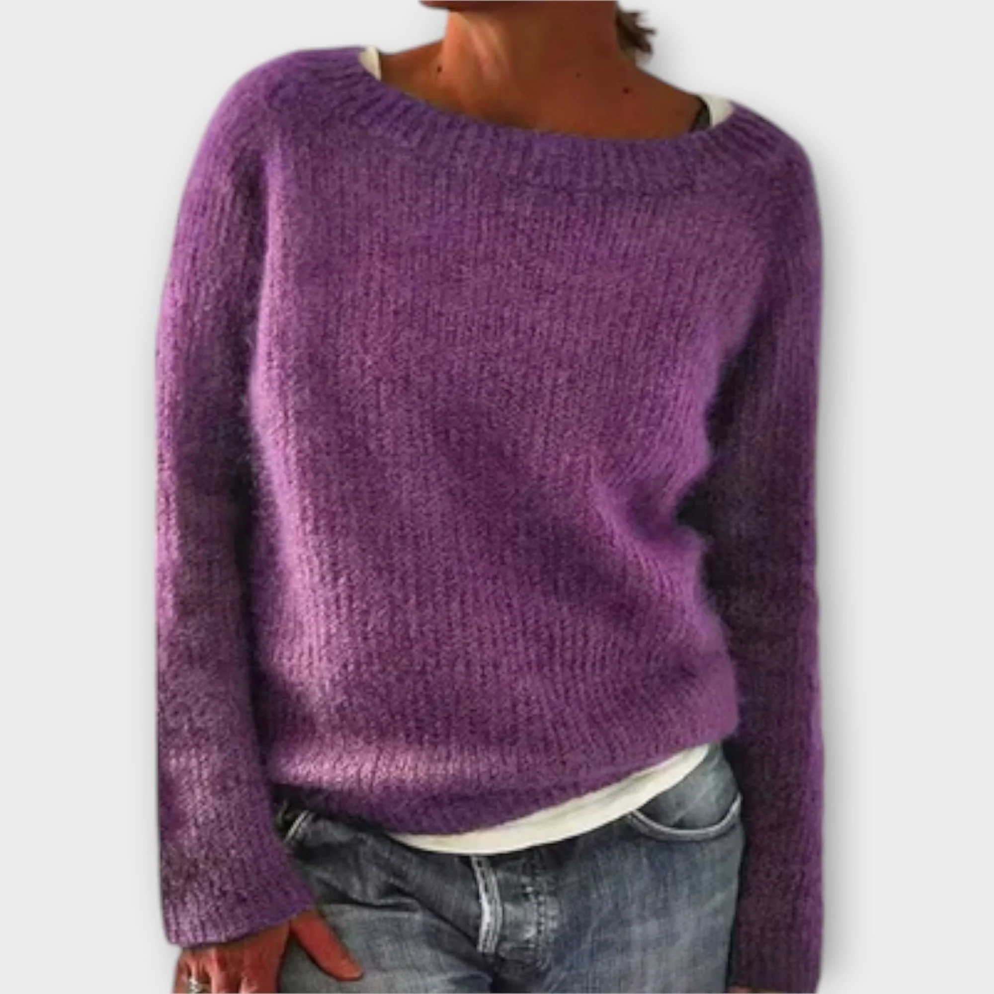 Regine – sweter jednokolorowy - Image 2