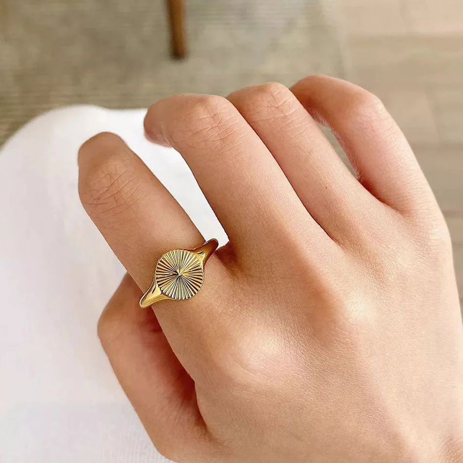 Rizavelle | Pierścionek Sunburst w Złocie 18K - Image 2