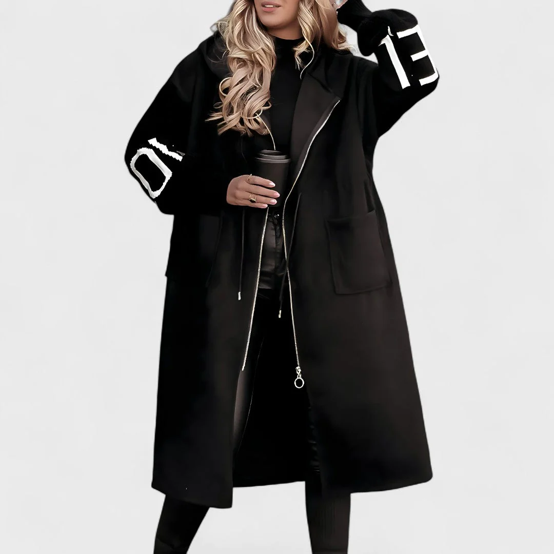 Rosana - Elegancki płaszcz z kapturem - Image 4