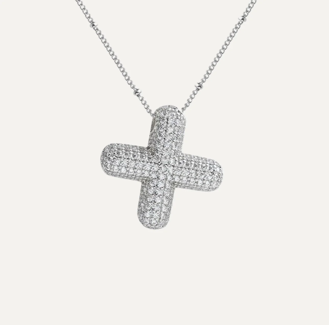 Savannah | Naszyjnik z Literą w Kształcie Bąbla z Diamentami - Image 24