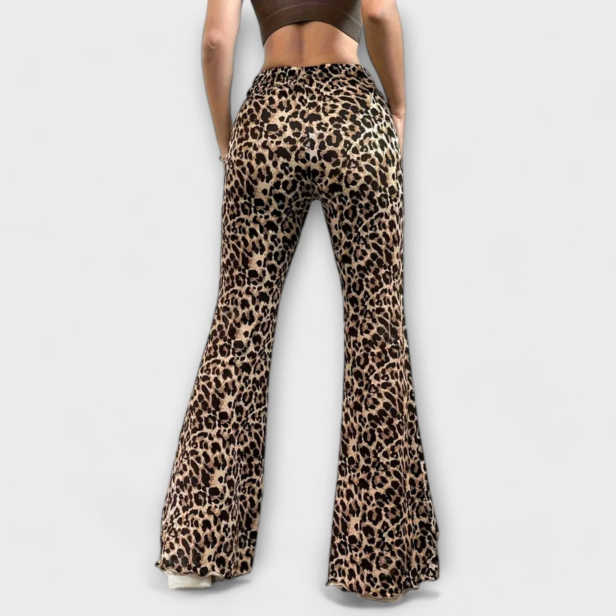 Spodnie Bootcut w Motyw Lamparta - Image 3