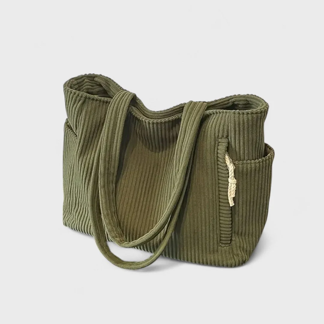 Tilda – Torebka tote w prążki z sznurkiem - Image 3