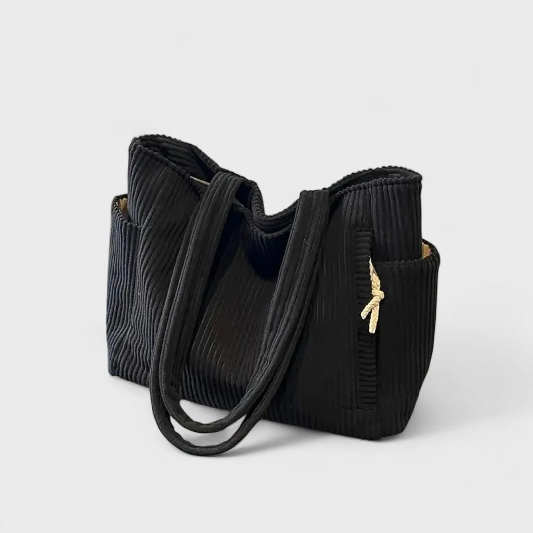 Tilda – Torebka tote w prążki z sznurkiem - Image 5