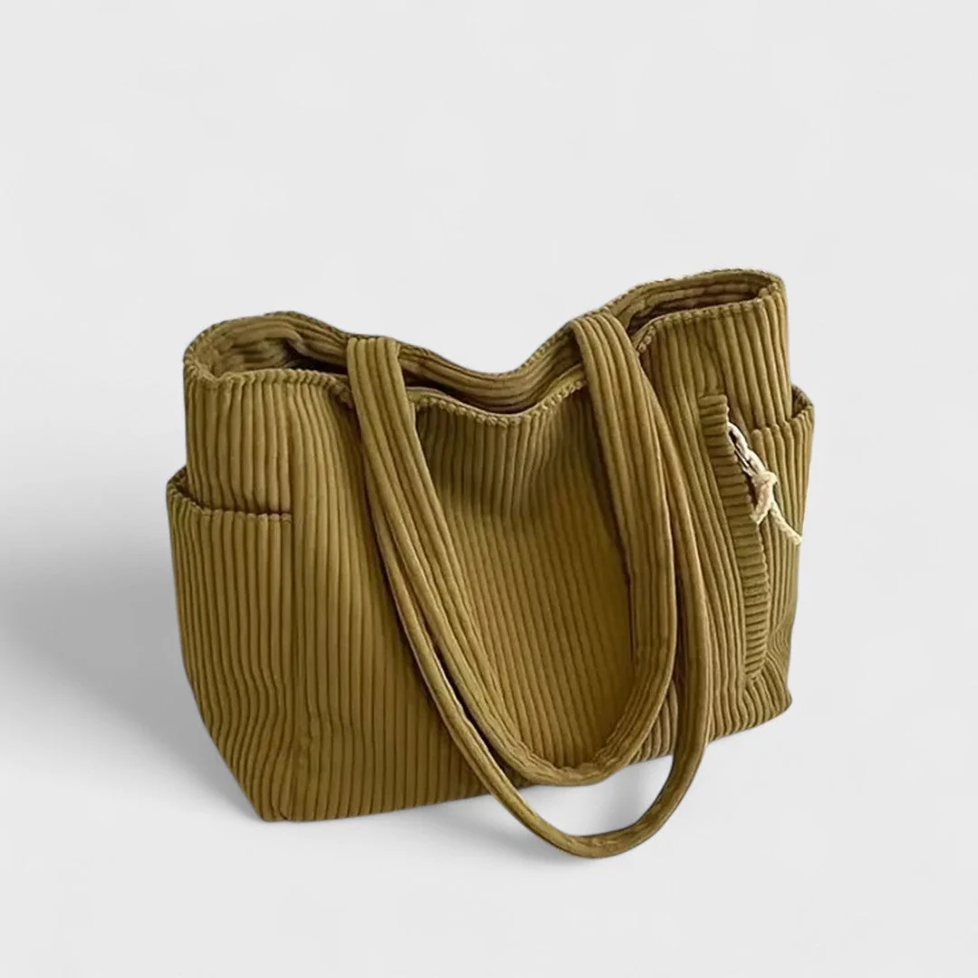 Tilda – Torebka tote w prążki z sznurkiem - Image 7