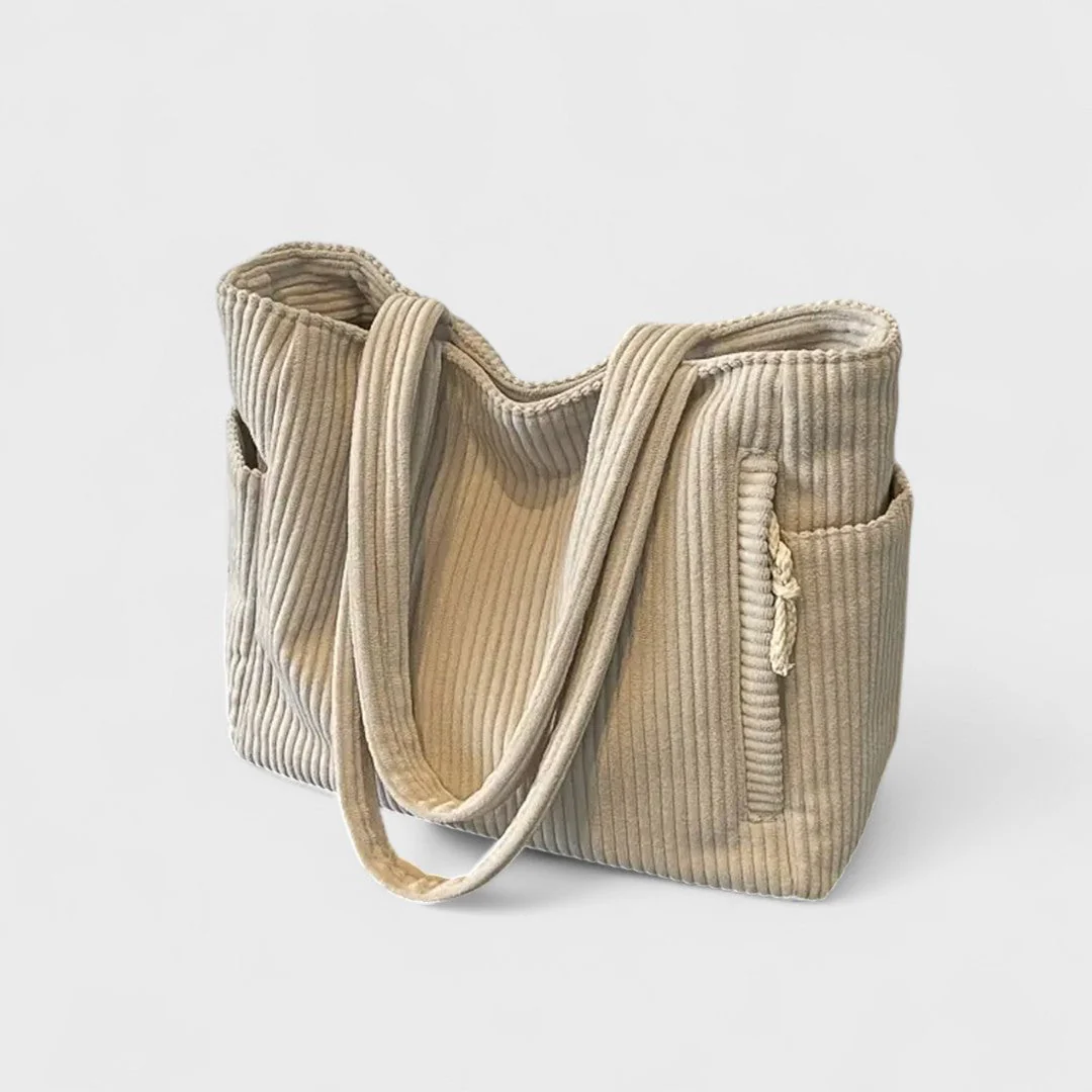 Tilda – Torebka tote w prążki z sznurkiem - Image 8