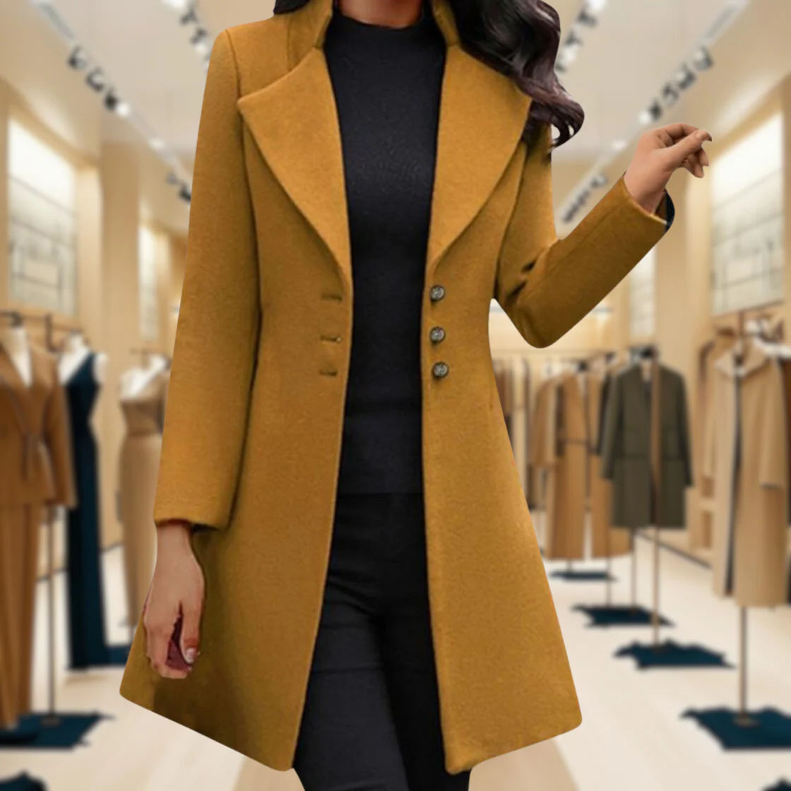 Venzi – Elegancki płaszcz z długimi rękawami - Image 4