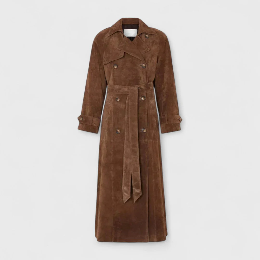 Veronika - Elegancki płaszcz trench z wysokim kołnierzem - Image 2