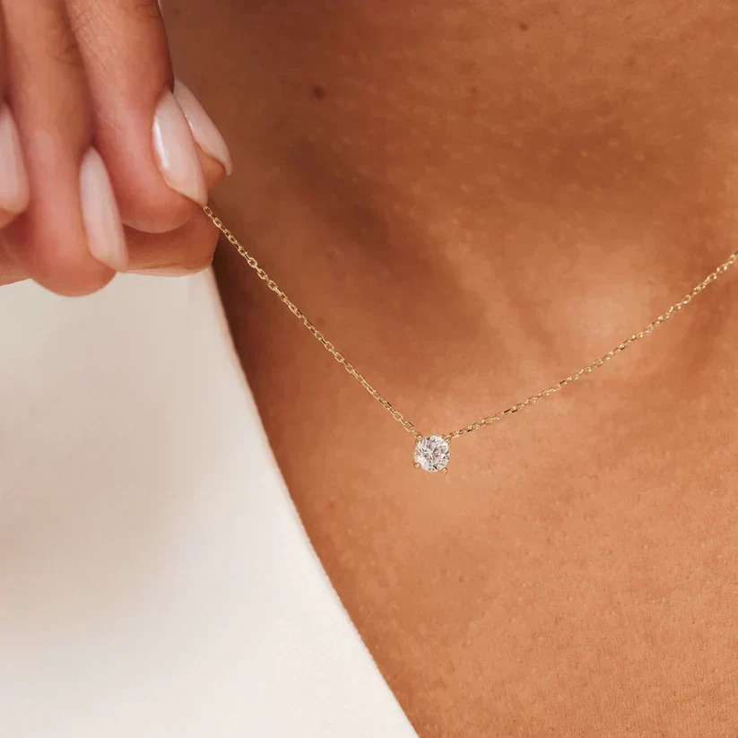 Ysavienna | Naszyjnik z Kamieniem Moissanite w Złocie 14k - Image 4